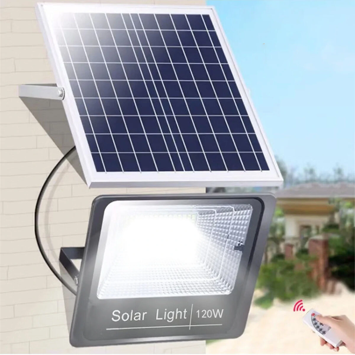 (image for) 44/170LED Solar Wall Lights Outdoor Waterproof Infrared Garden Lamp Remote control waterproof timing induction light