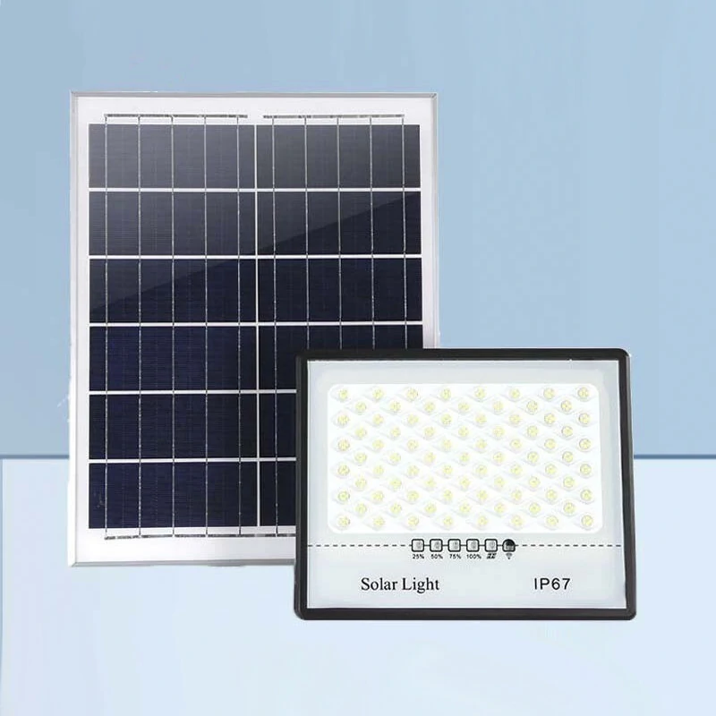 (image for) Solar Floodlight LED Light-Controlled Waterproof Street Light With Remote Timing Lighting Outdoor Garden Lights