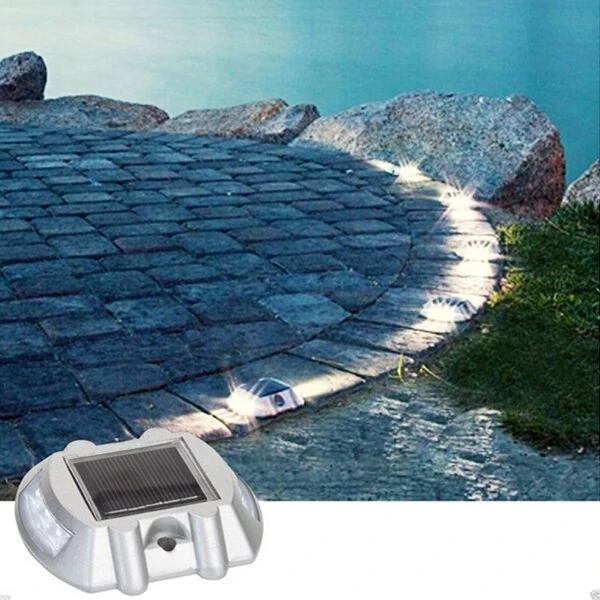 (image for) Solar Power White 6LED Road Driveway Pathway Stair Lights