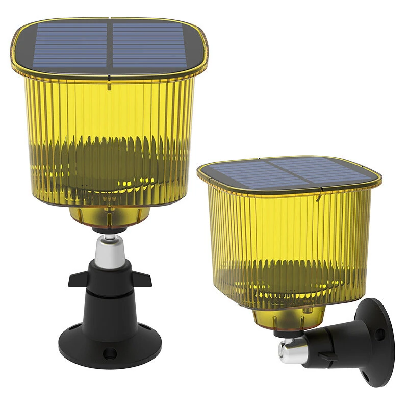 (image for) Solar Powered Animal Repeller Infrared Motion Sensor Alarm Light Waterproof Anti-Theft Repellent Anti-Wolf Light Animal Repellent Timed Recording Loud Speaker Sound