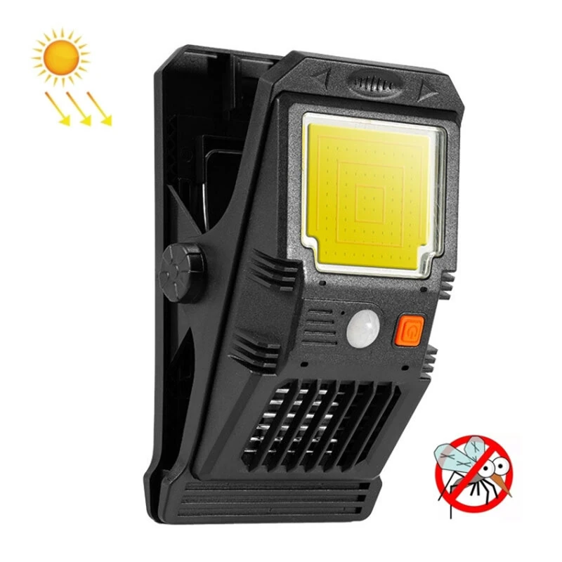 (image for) Solar Wall Lamp With Clip Motion Sensor Waterproof Portable Bug Killer LED COB Wall Light for Outdoor Courtyard